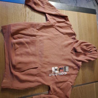 Felpa con cappuccio Zara rosa arancio