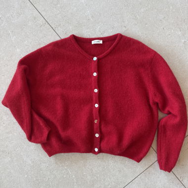 Gilet en maille American Vintage rouge taille S