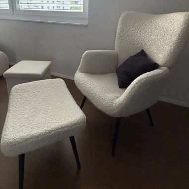 Armchair with Footstool - Teddy Look 