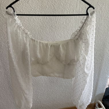 Weisses Off-Shoulder Top