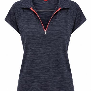 Polo de sport pour femmes avec fermeture éclair