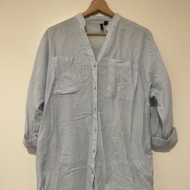  Chemise longue été bleu ciel 