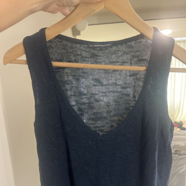Cotton and linen knitted summer top