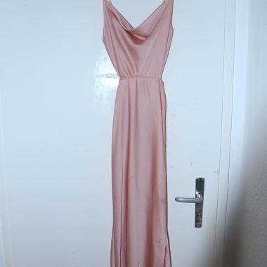 Pink velvet dress
