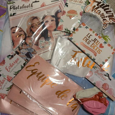 Set di Accessori EVJF rosa nuovi