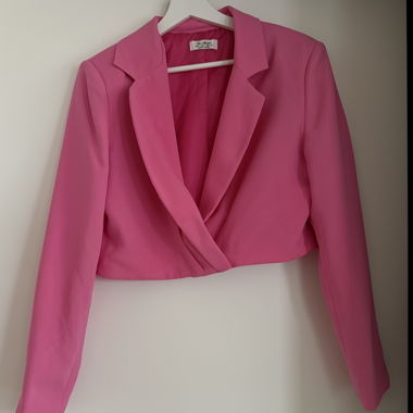 Pink short blazer jacket