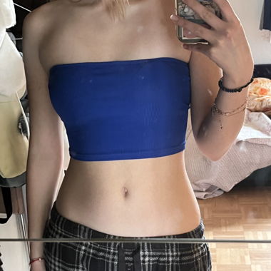 Deep blue tube top