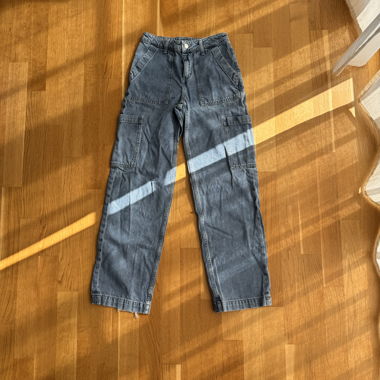 Pantalone cargo in denim blu H&M