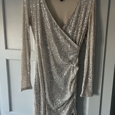 Paillettenkleid Champagner