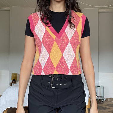 Cropped Sweater Vest 