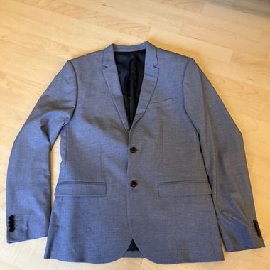Blazer da uomo blu con cuore bianco