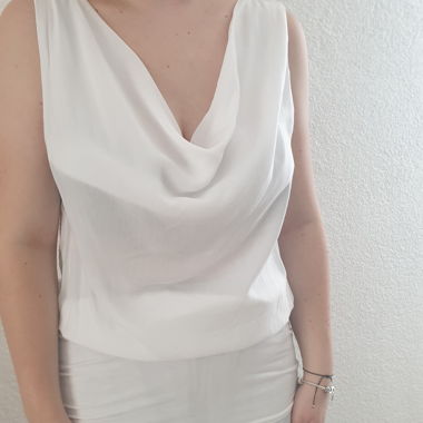 Weisses Spitzentop