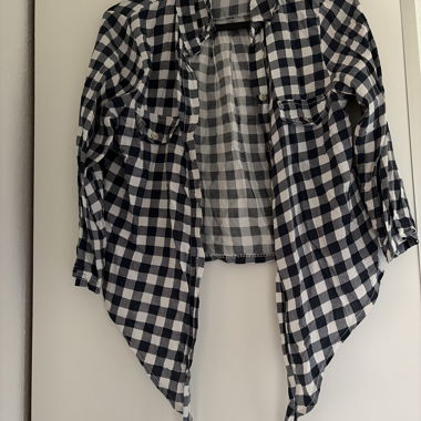 Chemise à carreaux bleu-blanc