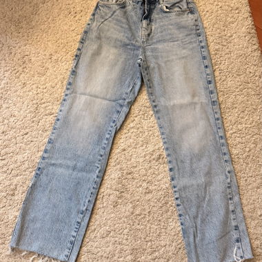 Jean taille haute bleu clair