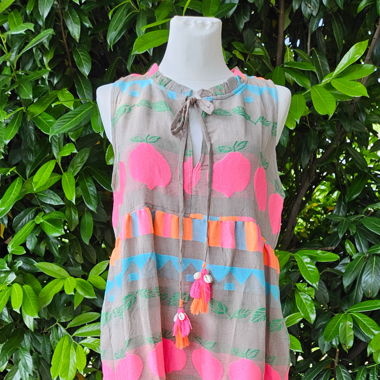Ethno Maxikleid in Neon