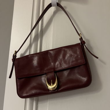 Borsa a spalla  STAUD in pelle bordeaux