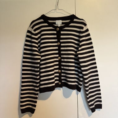 Cardigan in maglia a righe
