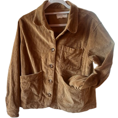 Veste en velours côtelé brune