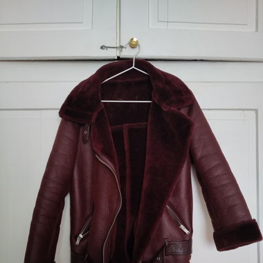 Winterjacke weinrot