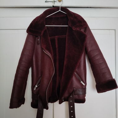 Winterjacke weinrot