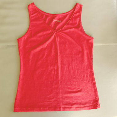 Canotta in cotone corallo stretch T.M
