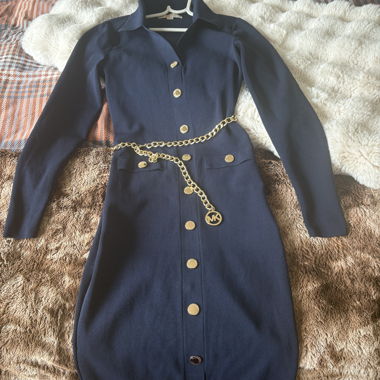 Abito in maglia Michael Kors blu navy