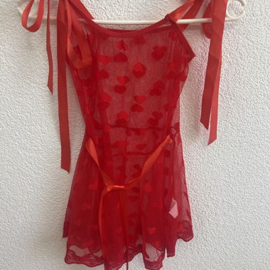 Intimo rosso in pizzo