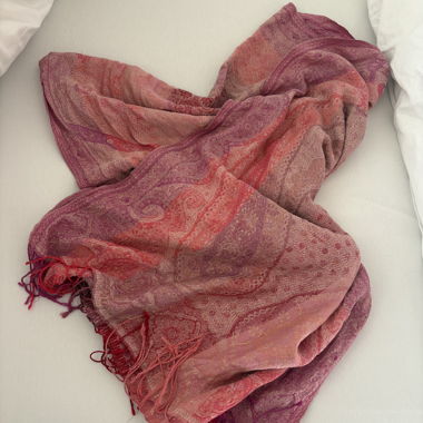 Stola paisley rosa-rossa