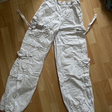 Pantaloni cargo bianchi