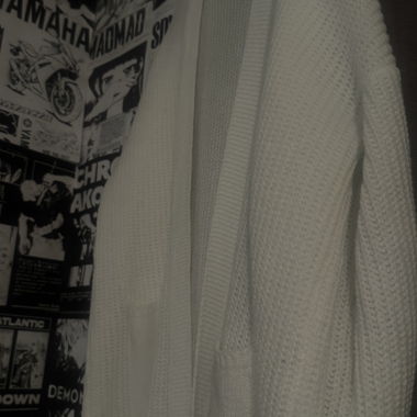 Cardigan in maglia bianca