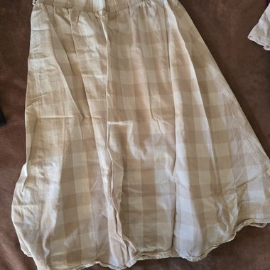 Long checked skirt