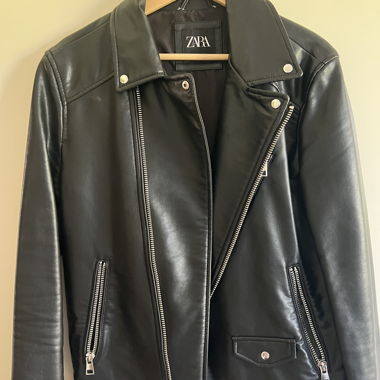 Zara Bikerjacke aus Kunstleder