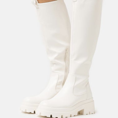 Bottes hautes crème 