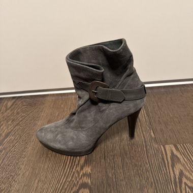 Grey Suede Ankle Boots