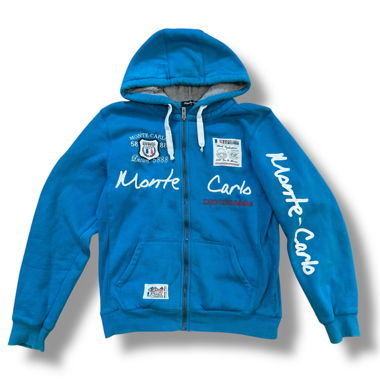Monte Carlo Monaco Vintage Kapuzenjacke mit Reissverschluss