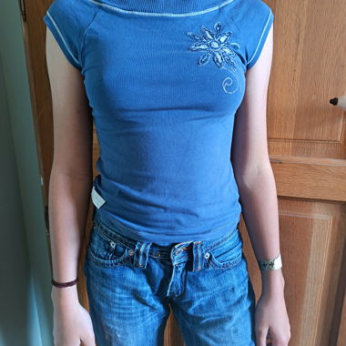 Blue Sleeveless Top