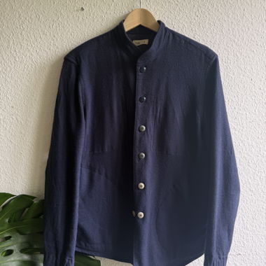 Folk navy button jacket