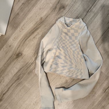 Maglia crop a maniche lunghe sportiva