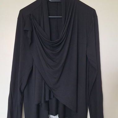 Draped-Effect Sweater/Cardigan