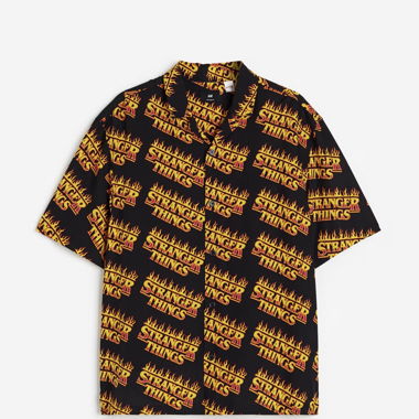 Chemise de villégiature imprimée à coupe relax