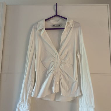White Blouse with Long Sleeves