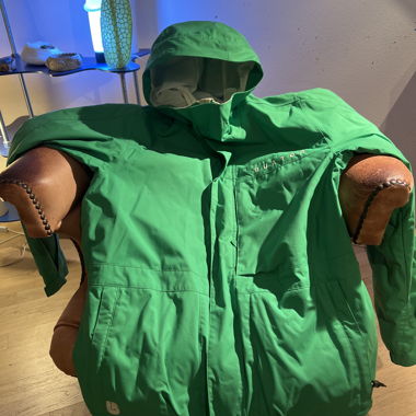 Green Burton snow sports jacket with hood