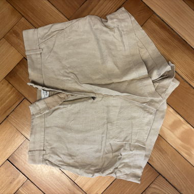 Shorts en lin beige