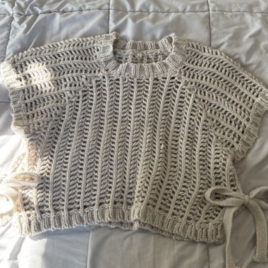 Maglione in maglia beige