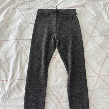 Glitzerhose Silber