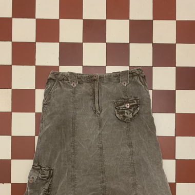 grau/brauner Cord Rock