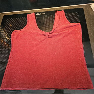 Haut rouge brillant - taille L