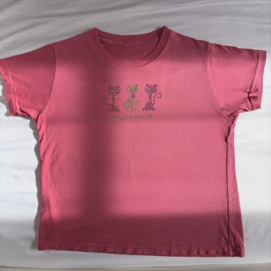 T-shirt rose Lanzarote chatons strass