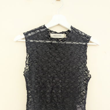 Broke und Schön Mesh Top schwarz NEU