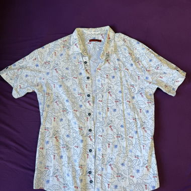 Camicia a maniche corte LORDS ROYAL con fantasia floreale